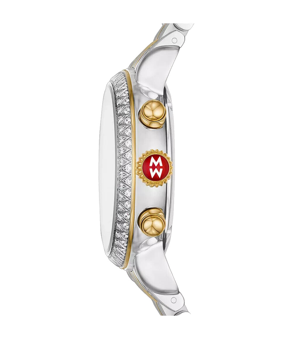 Michele CSX 36 Diamond MOP Diamond Dial Yellow Gold Two-tone watch MWW03C000514