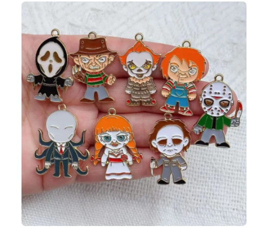 new 80Pcs Halloween Ghost Charm bracelet necklace Pendant DIY Jewelry Making