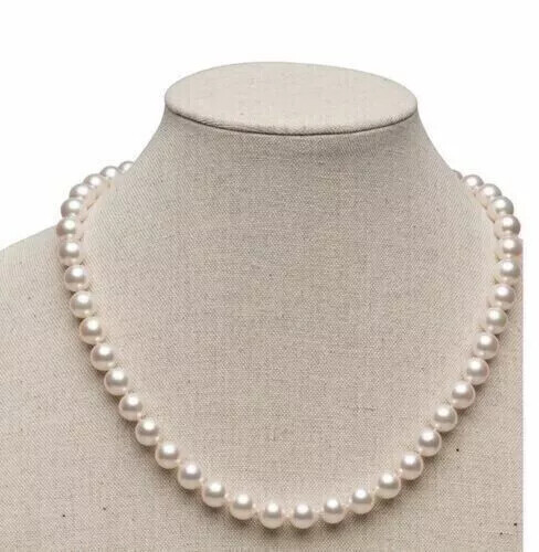 16/36 inch brand new AAAA 6-7mm Japanese Akoya white pearl necklace 14K