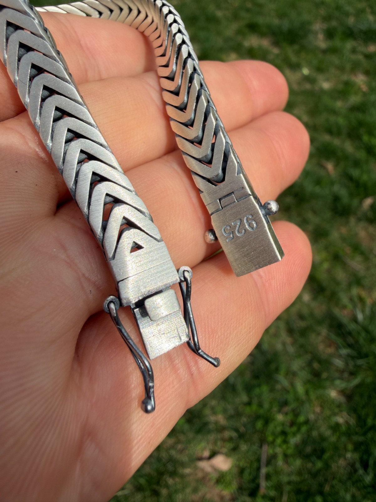 Custom 3 Link Miami Cuban Python Bracelet 12mm Real 925 Silver Oxidized Finish