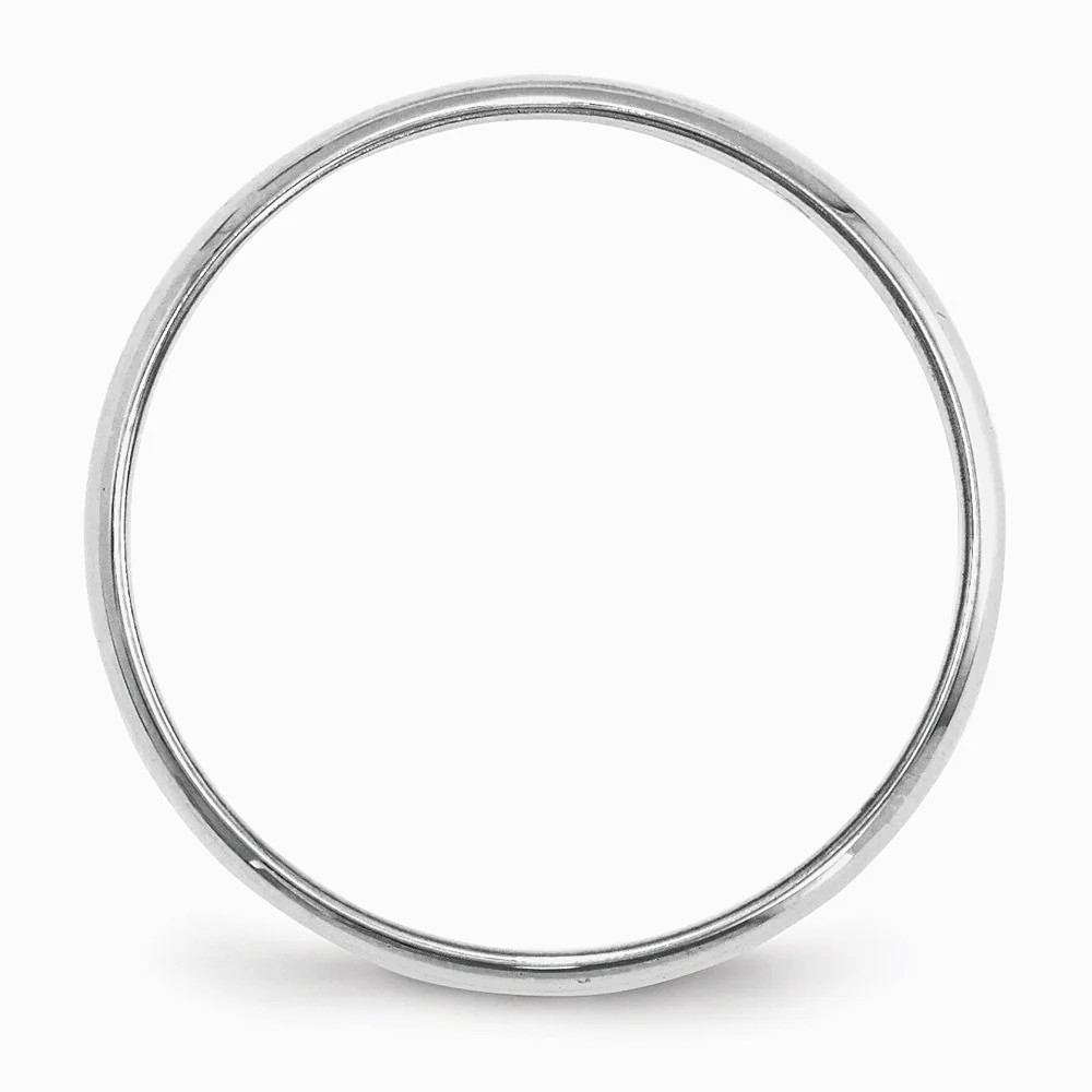 10K White Gold 10KW 2mm LTW Half Round Band Size 10