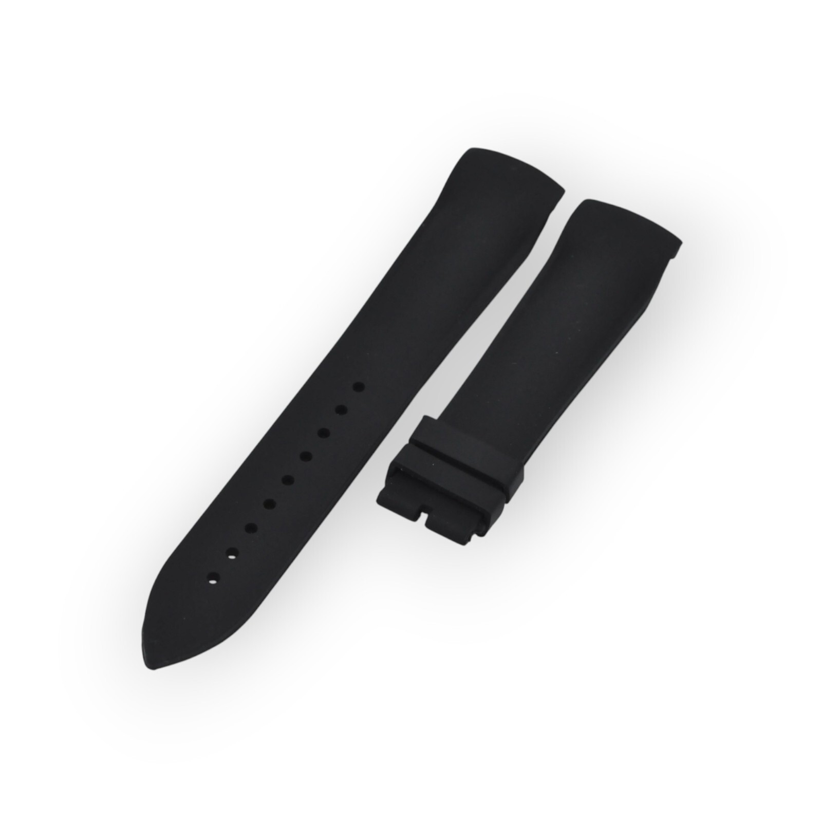 22mm Black Rubber Strap For Franck Muller Cassablanca
