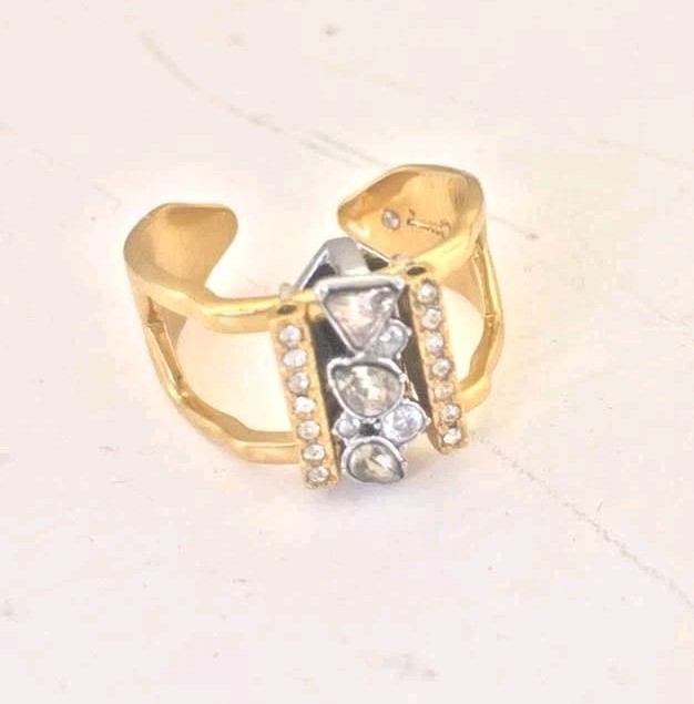 KEEP Collective GOLD RING Size M/L 7-9 Adjustable Charm Key Keeper NEW