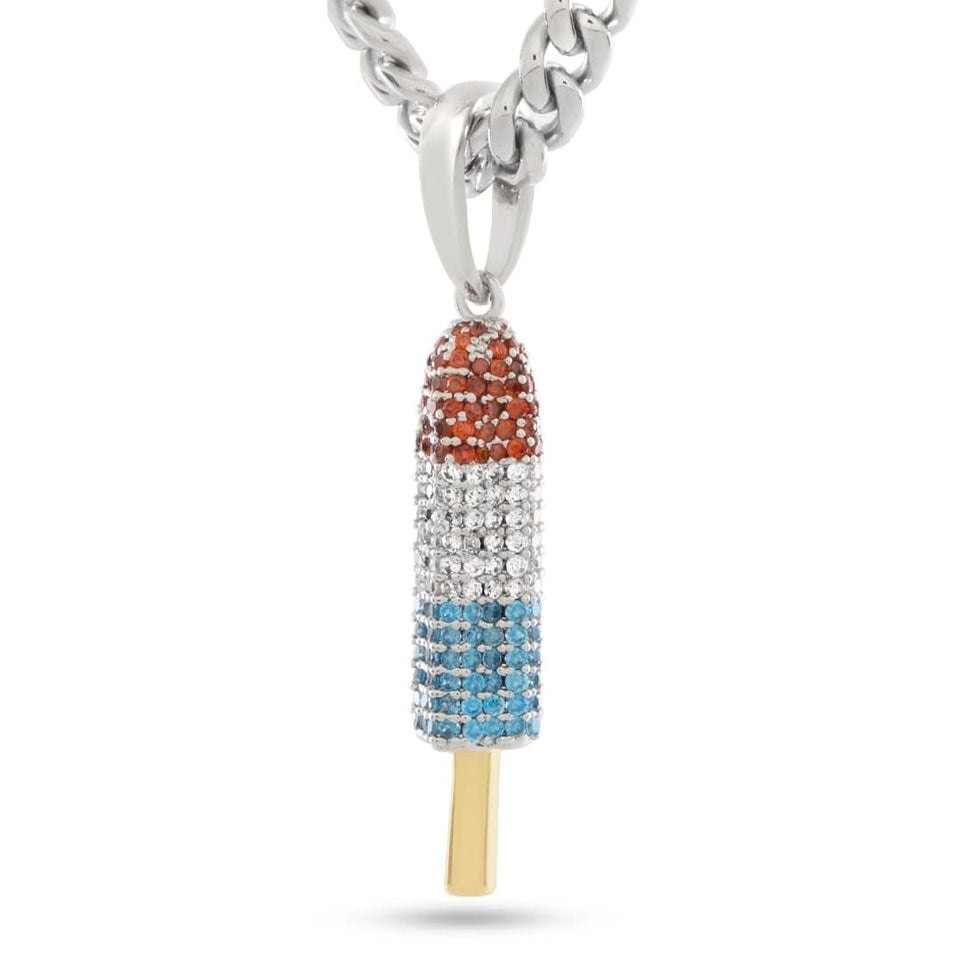 Popsicle x King Ice Bomb Pop Red White & Blue Necklace Sold Out Rare NEW IN BOX