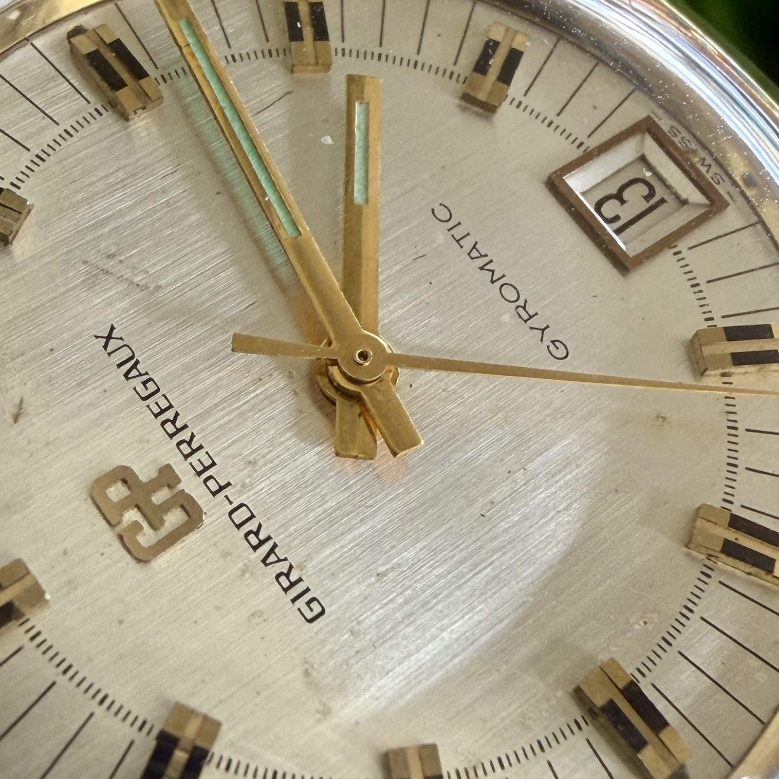 Vintage GIRARD PERREGAUX Gyromatic Date GoldPlated Automatic Men’s 38mm Watch