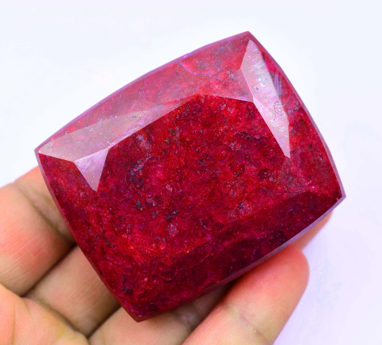 715.5 CT Natural Huge Red Ruby Certified Earth-Mined Cushion Cut Loose Gemstone