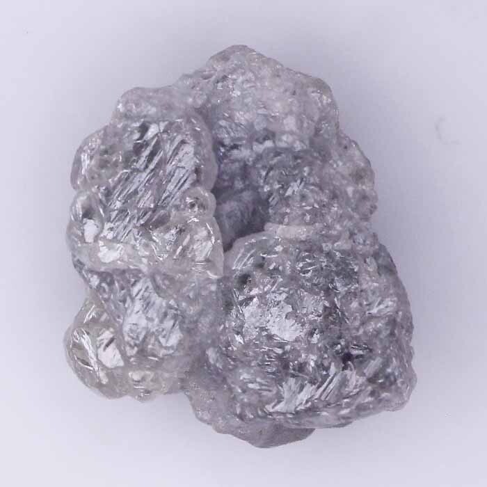 100% Natural 2.15 Carat Great Silver Gray Color Loose Rare Amazing Rough Diamond