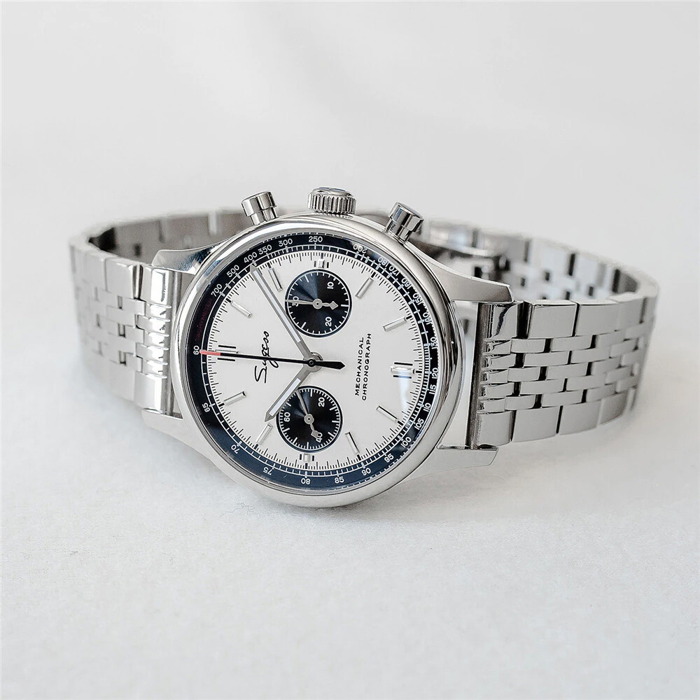 Sugess Chrono Heritage Panda Chrono Mechanical Watch SEAGULL 1963 SUPANK003SN