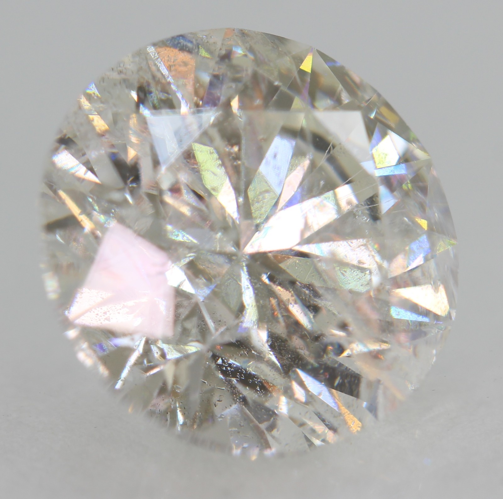 Certified 2.51 Carat F SI1 Round Brilliant Natural Enhanced Loose Diamond 8.69mm