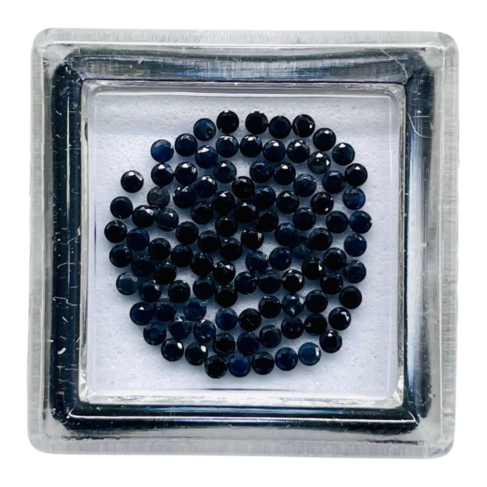 1200 Pcs Natural Multi Gemstones 1-2mm Round Cut Diamond Cut Loose Gemstones Box