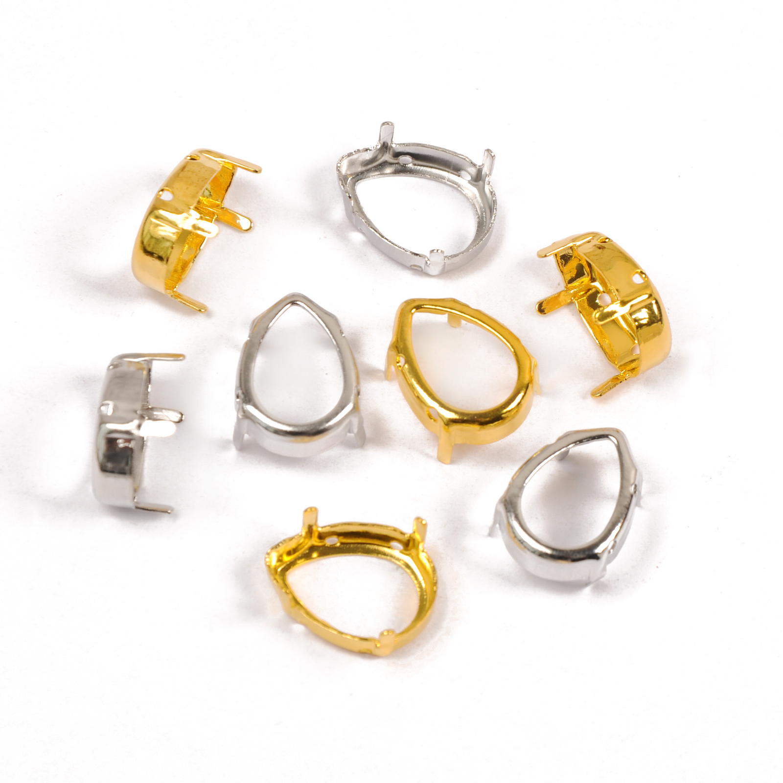 All Shape Empty Claw Setting Thicken Copper Sew on Rhinestones Base Set Sewing