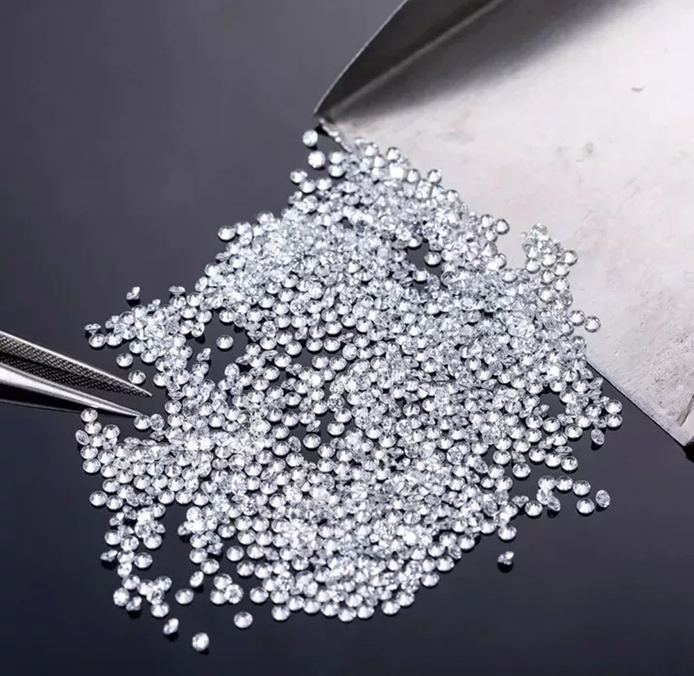 Certified 1.3 mm Round Cut CVD Diamond E Color VVS1 Clarity 10 Pcs Lot
