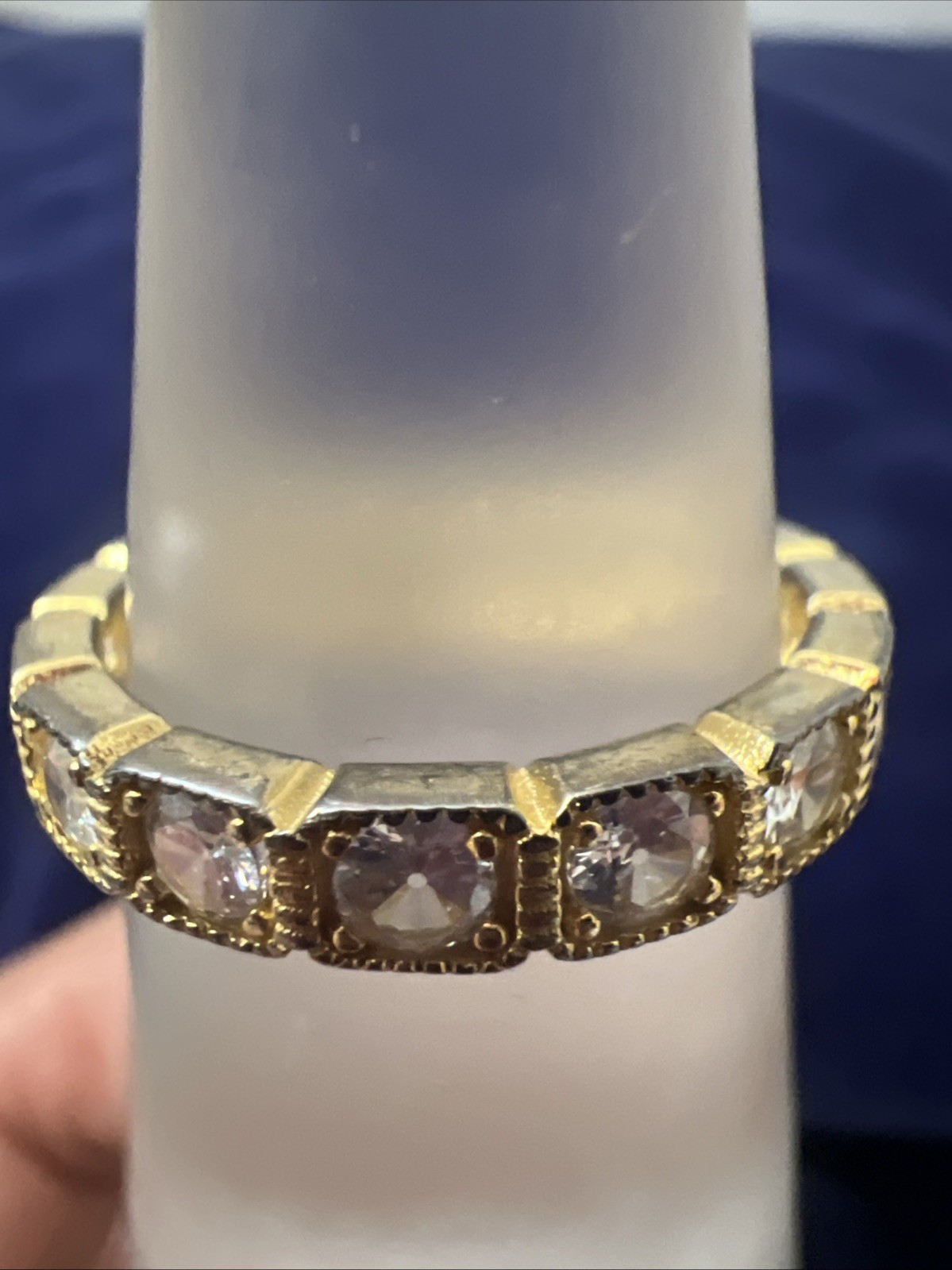 Fuzion Creation FZN Sterling Silver Cubic Zirconia Band Ring 925 Size 8.5