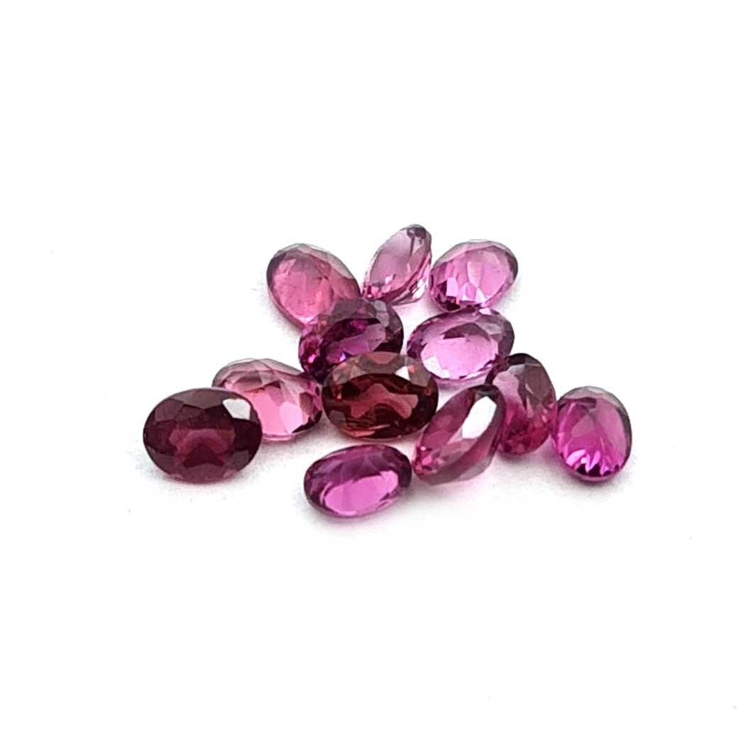 Natural Rose Garnet Oval Cut Loose Gemstone Lot 12 Pcs 3*4 MM 2.50 CT