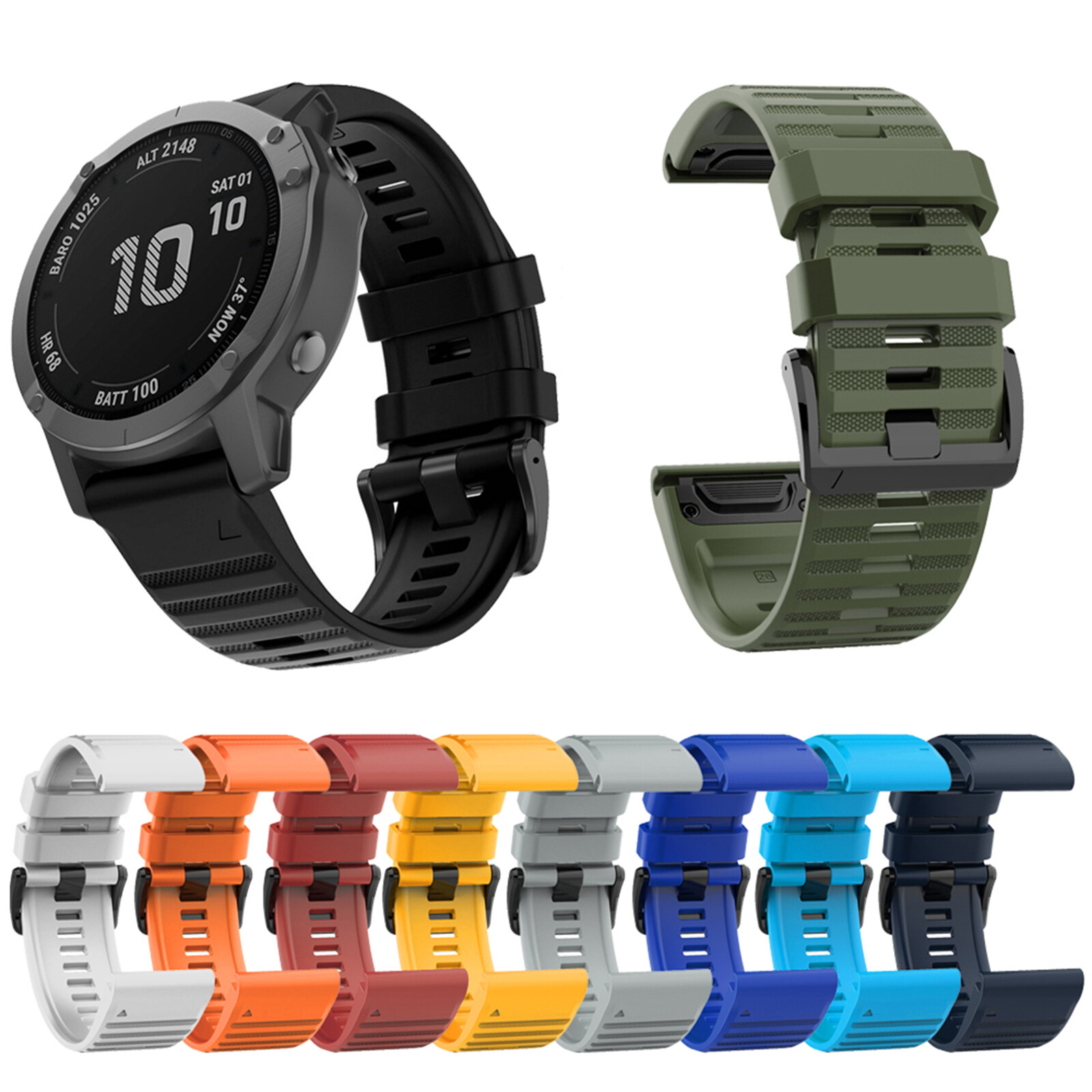 26mm Watch Band Wrist Strap Bracelet for Garmin Fenix 6X/5X Plus/3 HR SmartWatch