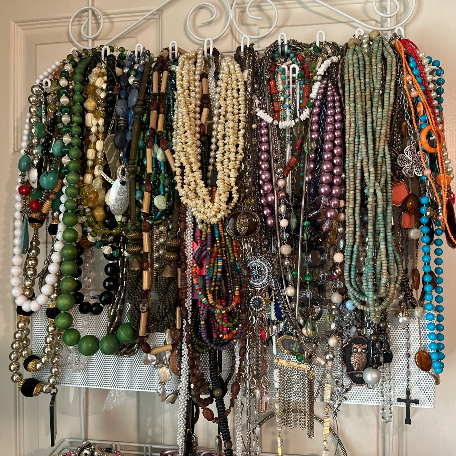 Mixed Wearable Jewelry Lot Bag Vintage to Modern 3 Lbs Necklaces & More