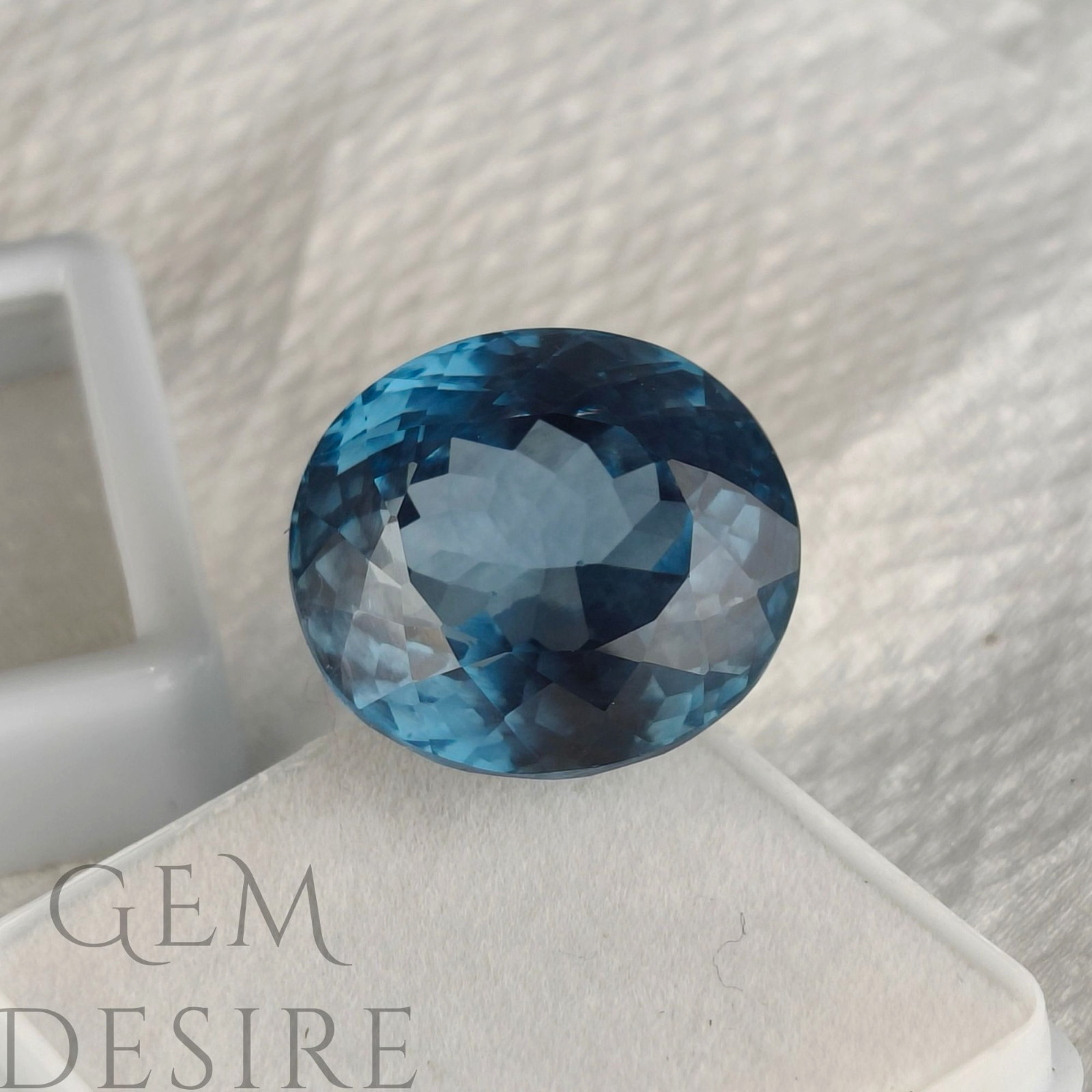 33.35 Ct Natural Indicolite Blue Green Tourmaline Oval Cut Loose Gemstone