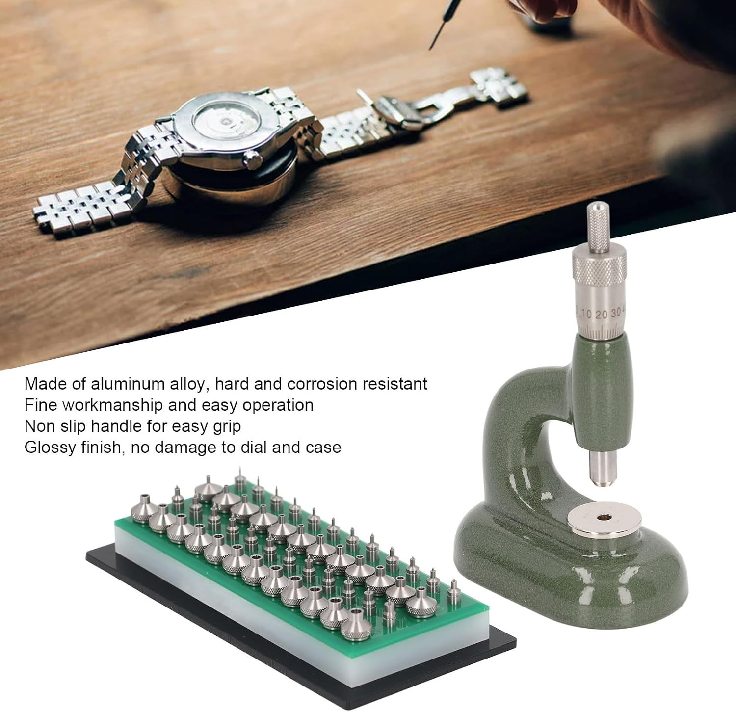 48Pcs Dies Watch Repair Tool Watch Opener Watch Back Case C Watch Press Tool Kit