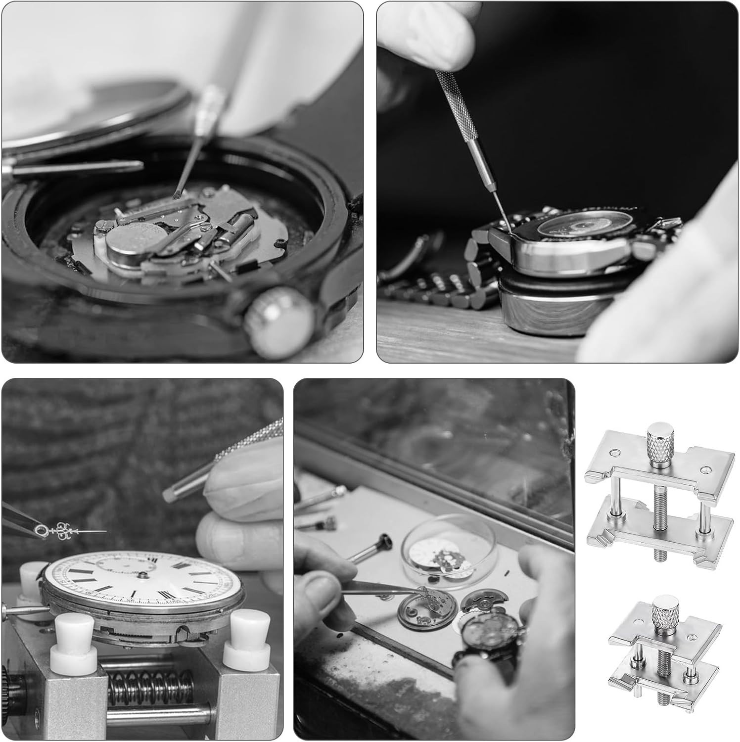 2-in-1 Extendable Watch Movement Holder – Precision Tool for Watch Repair