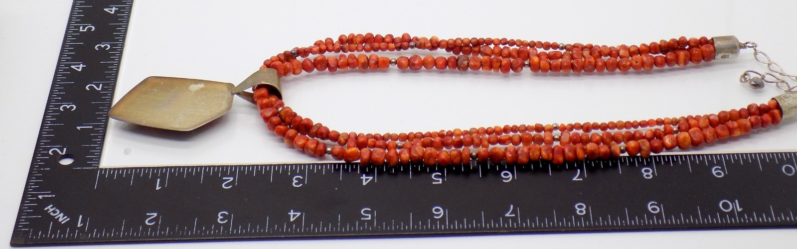 DTR Desert Rose Trading Mine Finds By Jay King Sterling Spiny Oyster Necklace