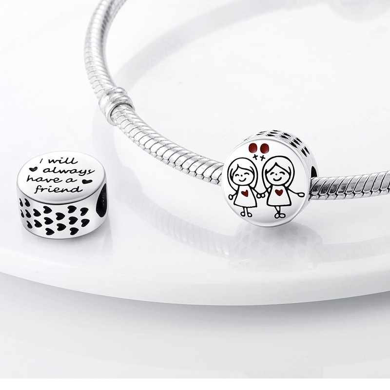 MULA European 925 Sterling Silver DIY Charm Enamel Friendship For Women Bracelet