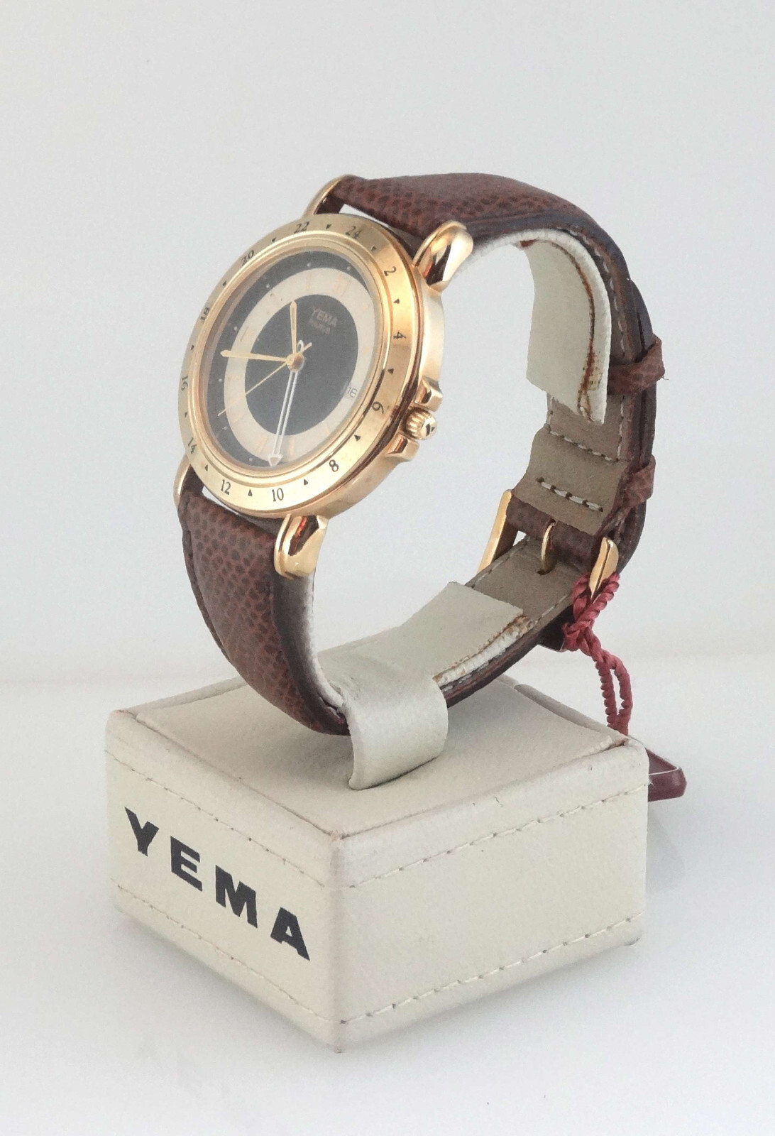 YEMA PARIS ZMZW23 – 50TH ANNIVERSARY 24-HR 4-HAND QUARTZ WATCH ***NEW***RARE***