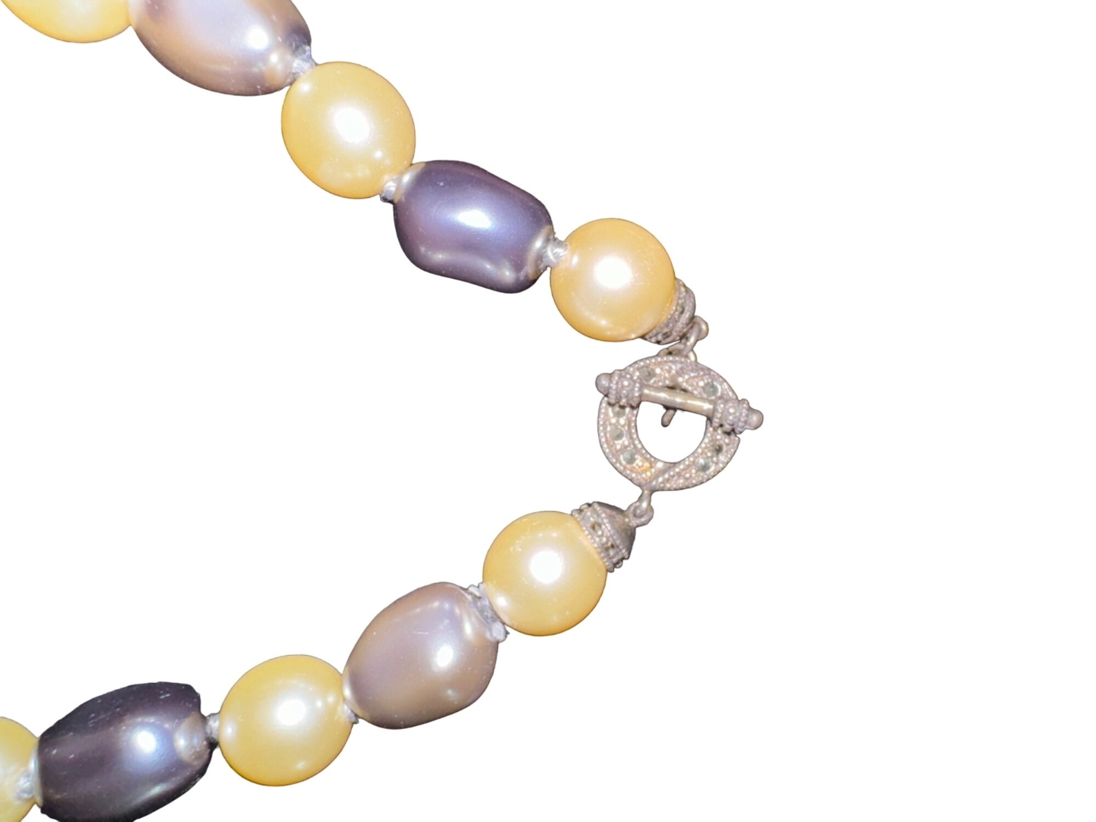 Carlisle Mixed Pearl Necklace With Elegant Clasp Mineral Classic Luxury Toggle