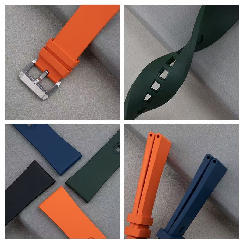 23mm Premium FKM Watch Band Rubber Strap Fits Blancpain Fifty Fathoms 5015 5200