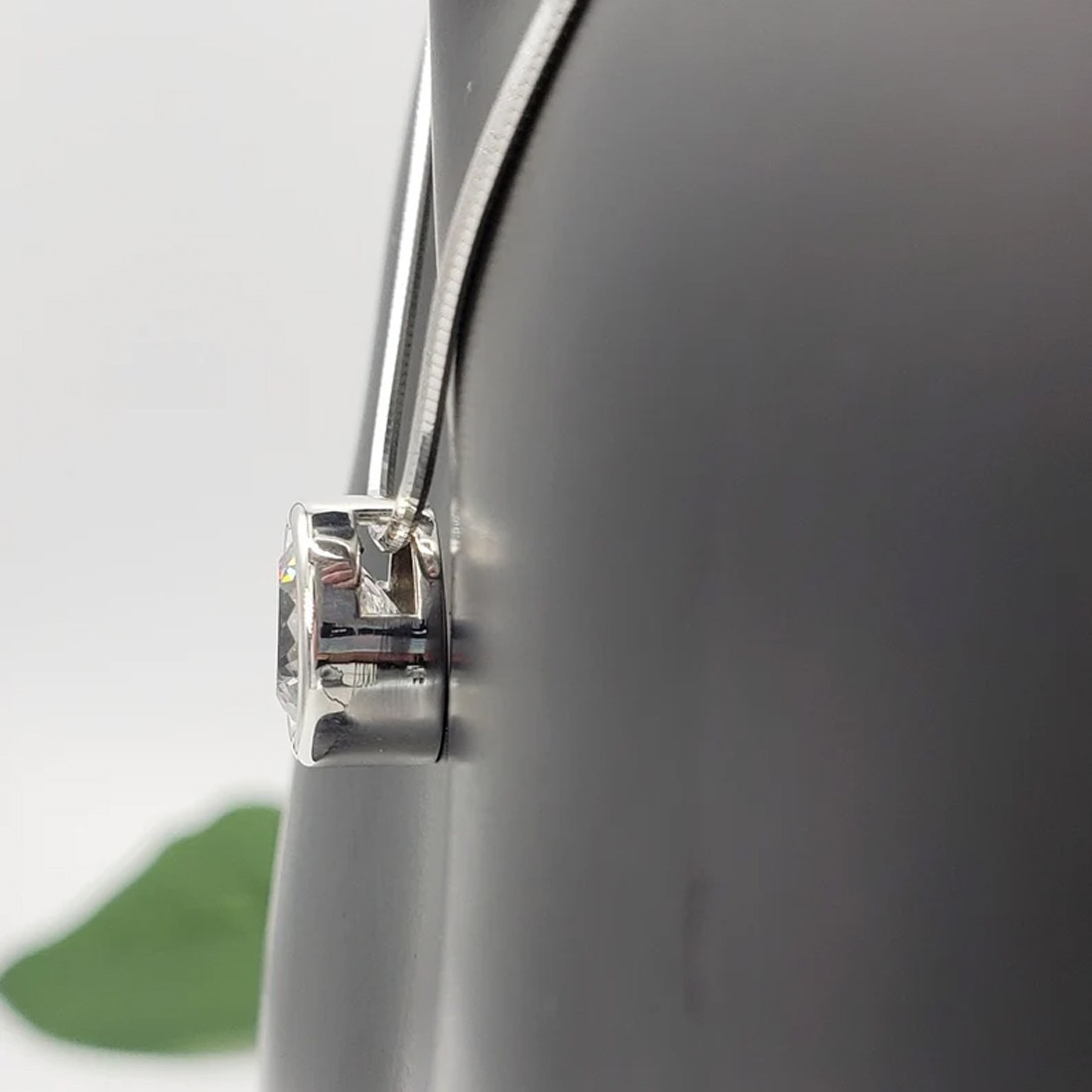 RARE 3.25 Ct Certified White Treated Diamond Solitaire Pendant in 925 Silver