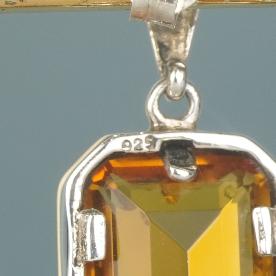 Silver925 Synthetic Citrine Vintage Filigree Earrings