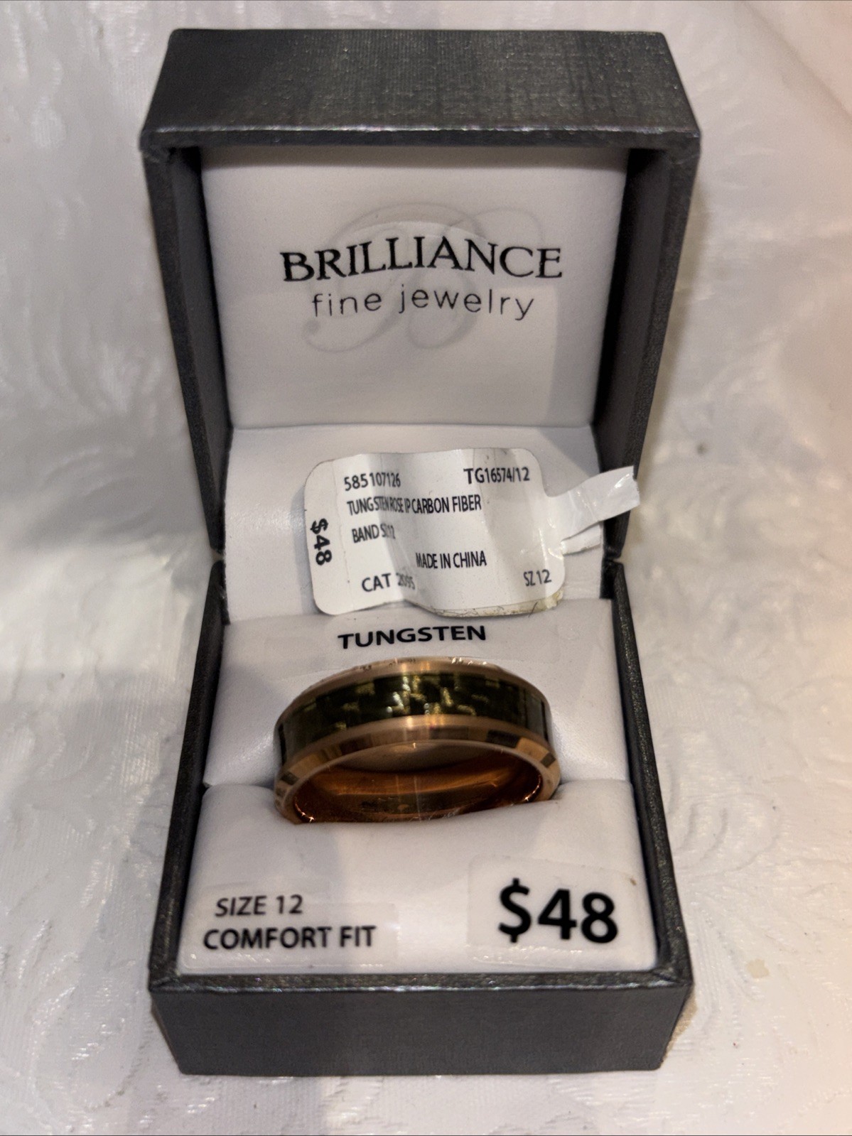 Brilliance Fine Jewelry – Tungsten Wedding Band – Men’s Ring – Size 12 NEW
