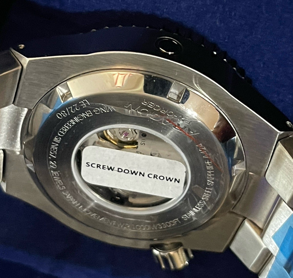 Aragon A424BLK Enforcer NE 57 Power Reserve 29 Jewels 100 ATM 50mm
