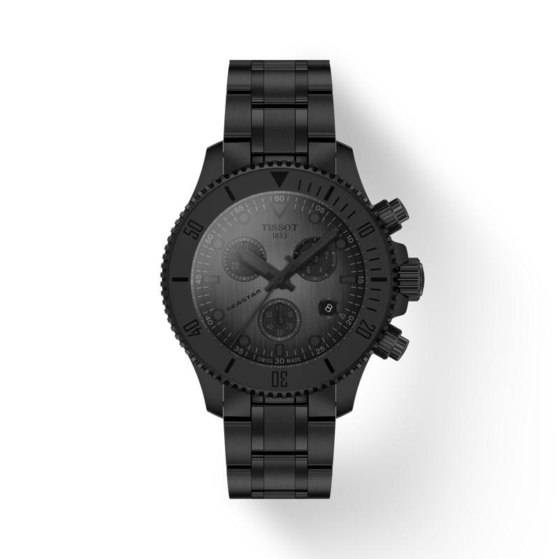 Tissot Seastar 1000 Quartz Chronograph 38mm Black Stainless Steel T1202173306100