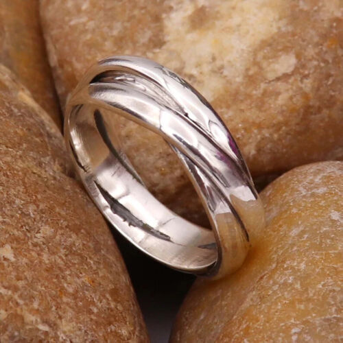 Solid 925 Sterling Silver Band & Spinner Handmade Jewelry Ring All Size BB-9