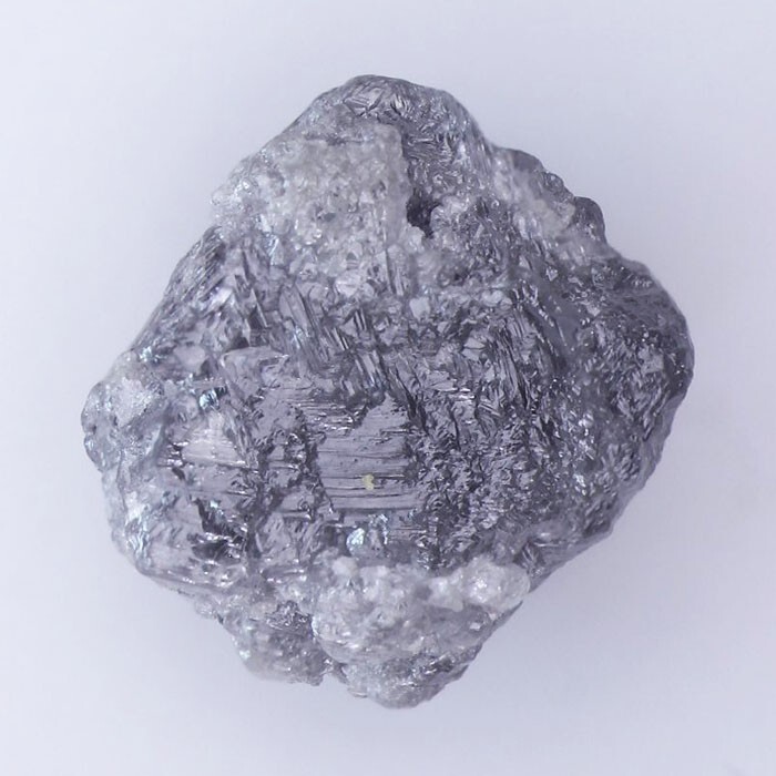Rare Rough Natural Loose Raw Grey Color Uncut 3.17 Carat Earth Mine Diamond