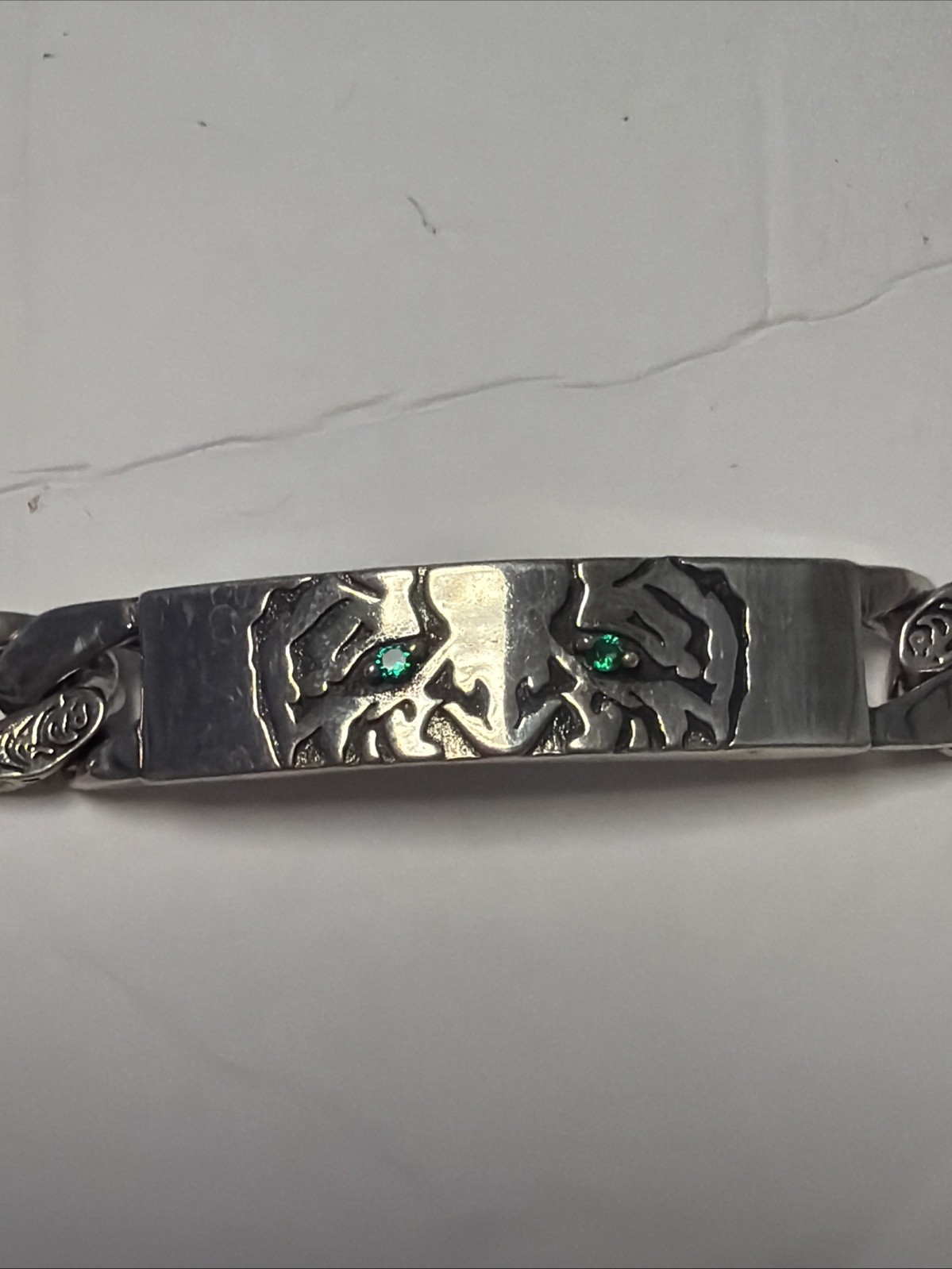 BOCAI Solid S925 Silver Bracelet Pattern Men Women Yiger Tank 20cm