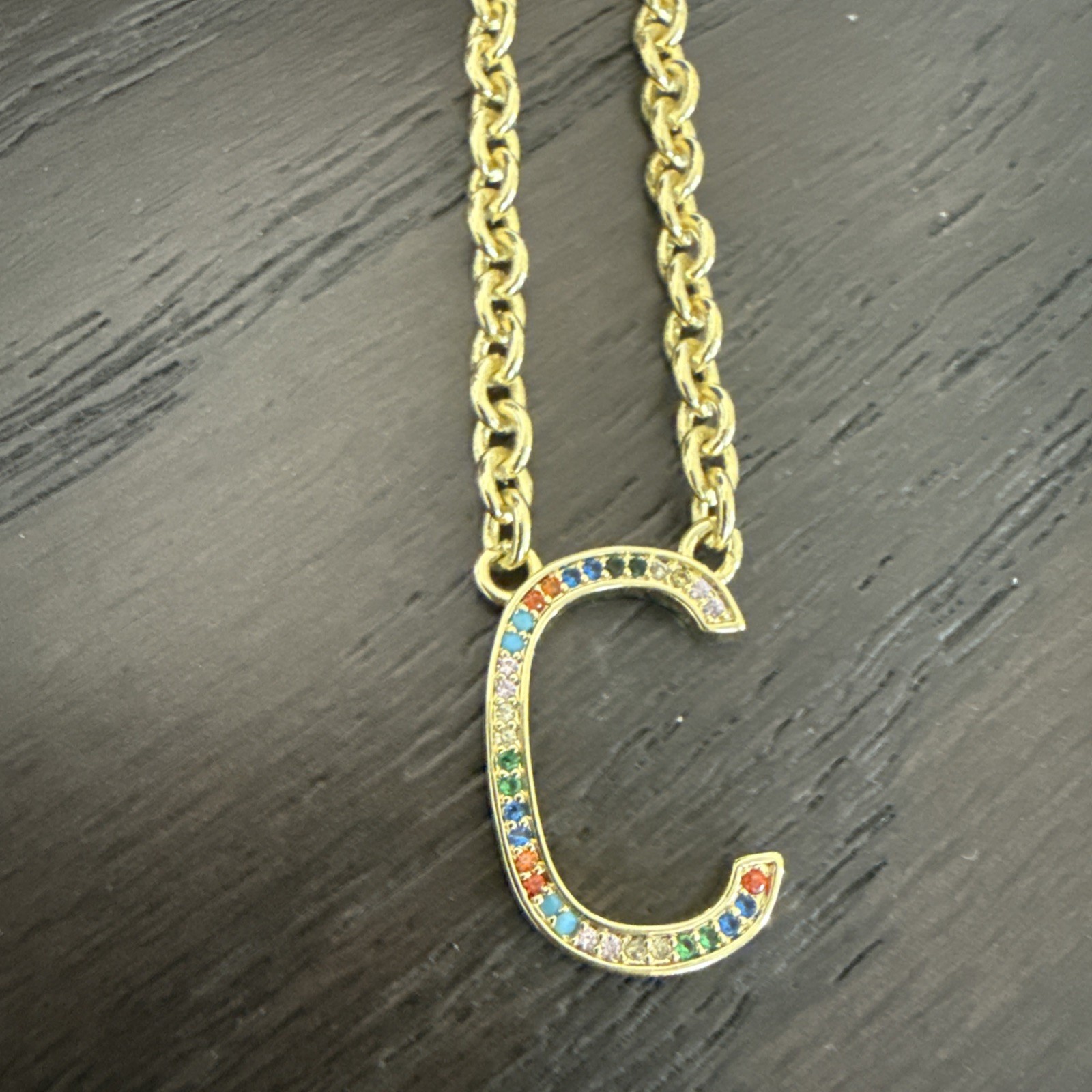 Uncommon James Initial C Pendant Necklace 16” Total NEW