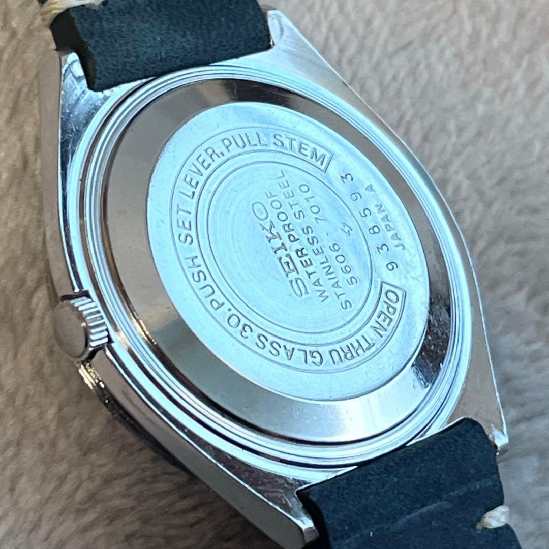 Seiko Roadmatic 5606-7010 Automatic Watch Silver Dial Used