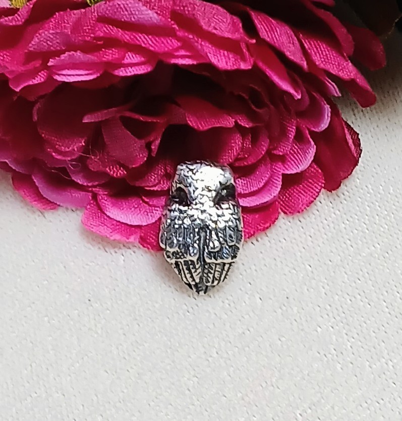 TROLLBEADS Denmark Lace Flower Sterling Silver Foxtail Bracelet~ 7-1/2″ Retired