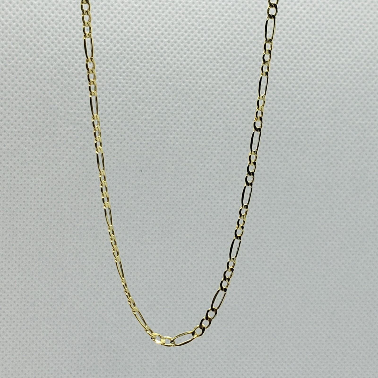 10K Yellow Gold Hollow Figaro Link Chain Necklace Bracelet 2mm-5.5mm 7″ ~ 30″