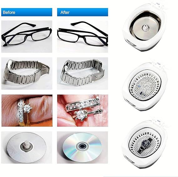 Ultrasonic Jewelry Cleaner Denture Glasses Watch Ring Bath Tank Cleaning Machine
