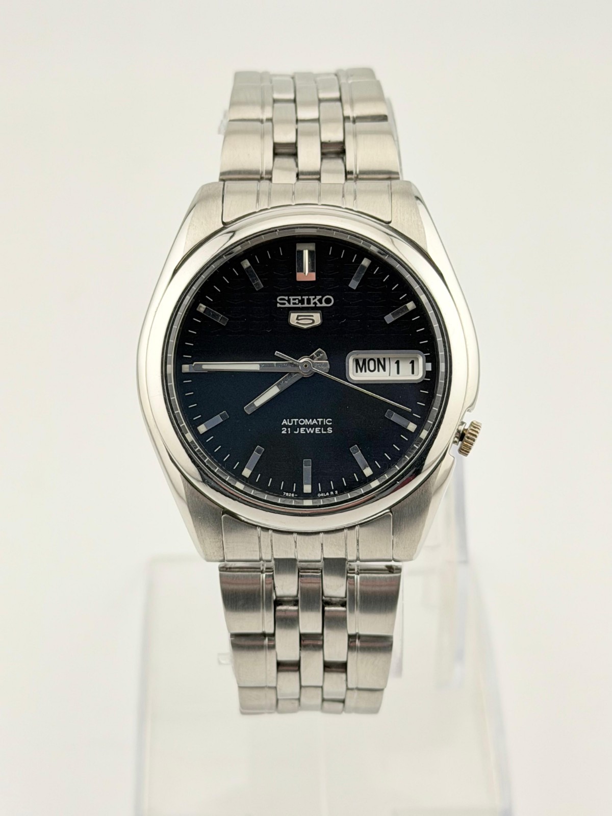 Vintage Seiko 5 Automatic Watch SNK361 Black Dial Men’s Wristwatch 7S26 Movement