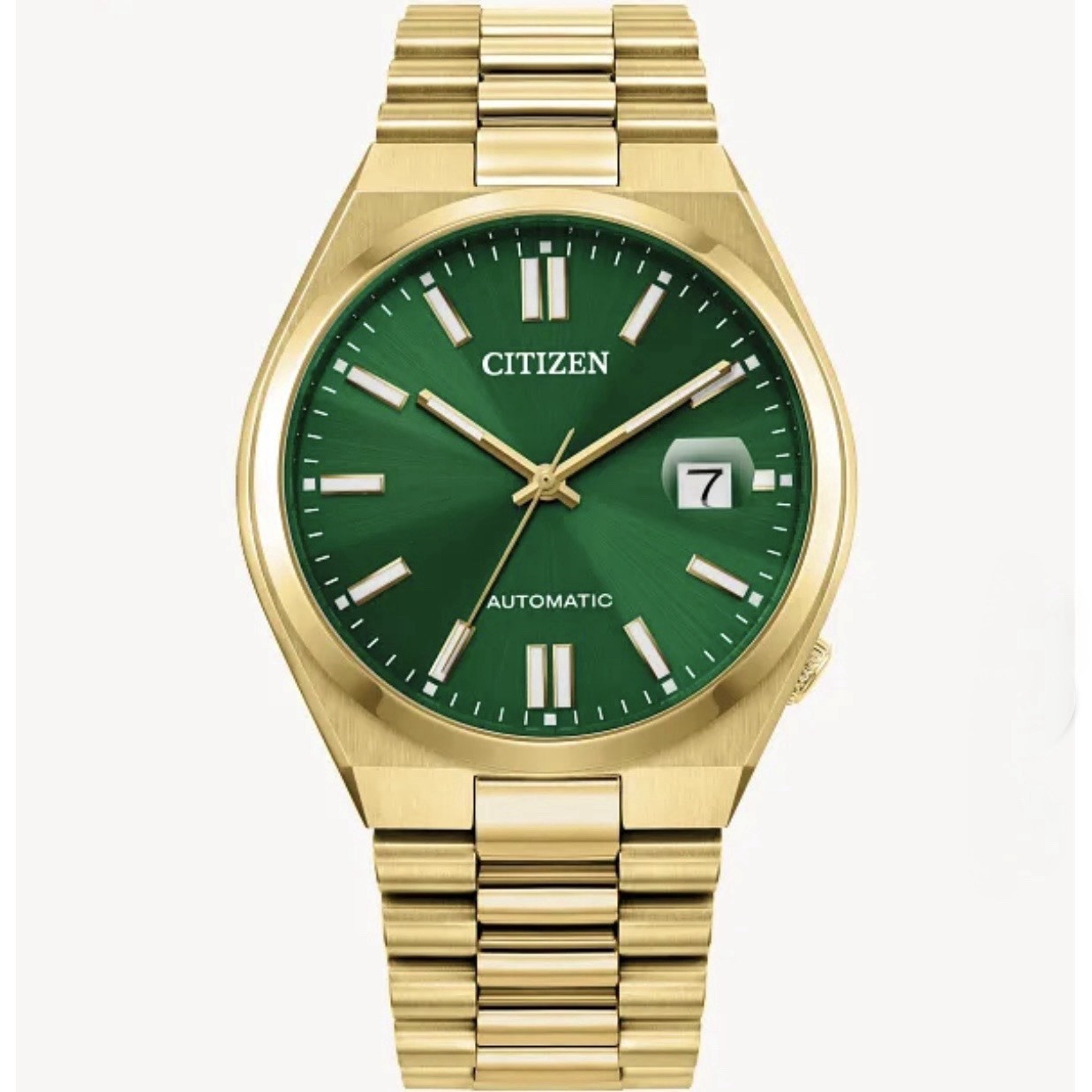 Citizen Tsuyosa Automatic Green Sunray Dial Gold Stainless 40mm Watch NJ0152-51X