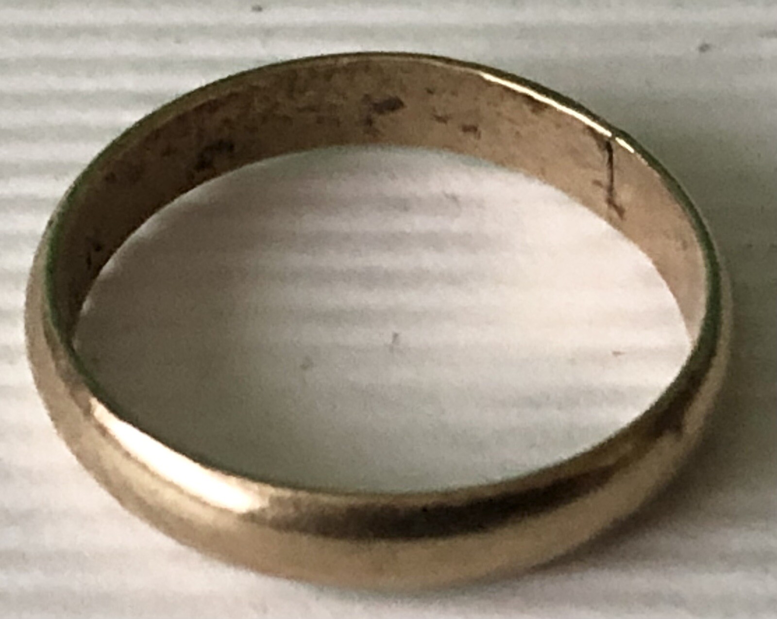Vintage Antique 14k Karat Rolled Gold Plate Tiny 1/2” Dia Size 1 Baby Ring 0.5g