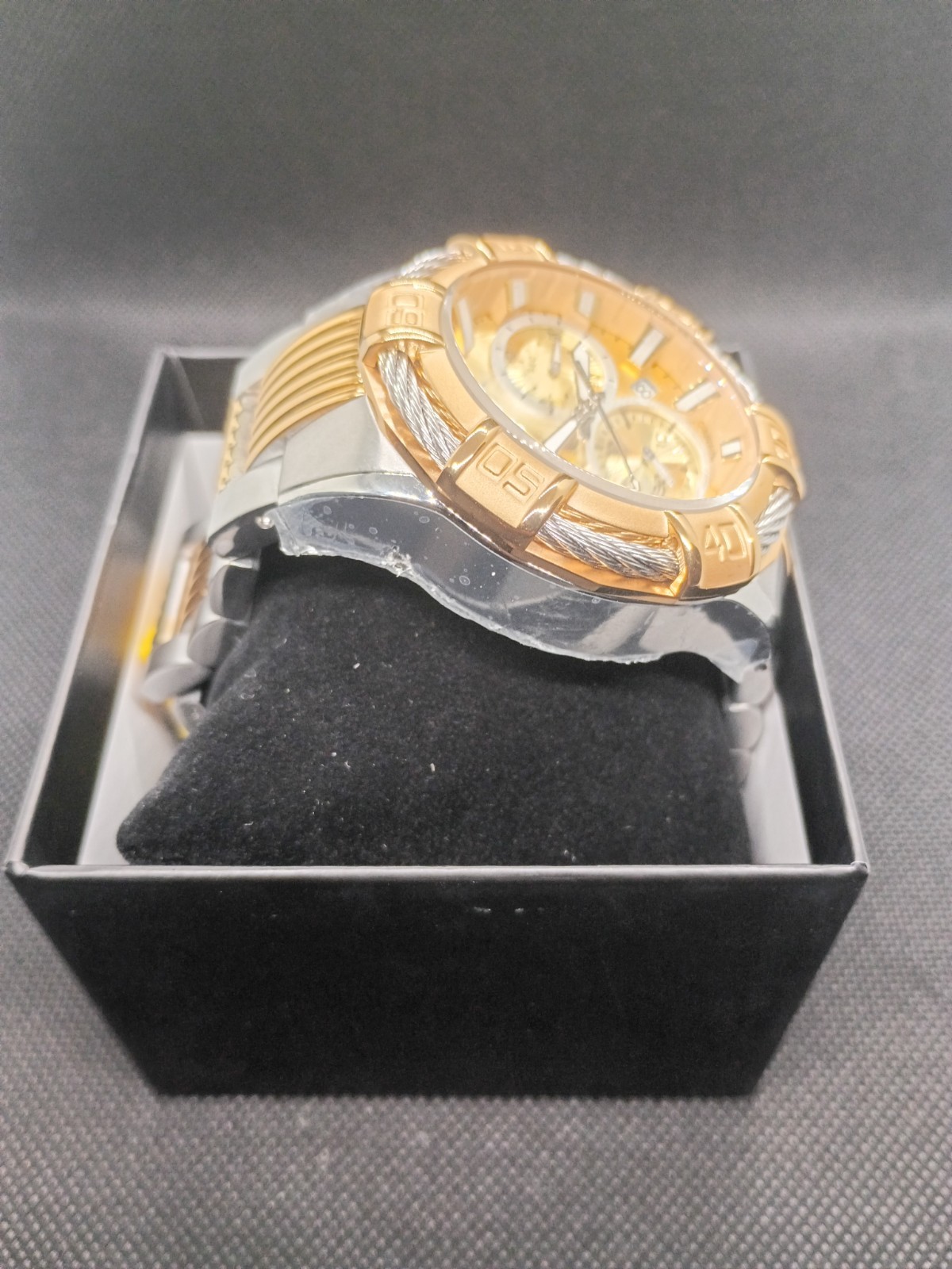New Invicta Bolt 25864 51mm Chronograph TwoTone Stainless Steel Watch In Box!