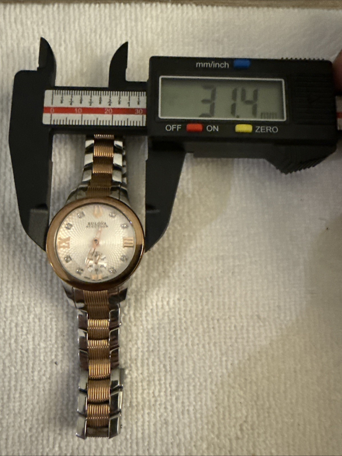 Swiss Made Bulova Accutron 65P100 Masella Diamond Accented Two-Tone Ladies Watch