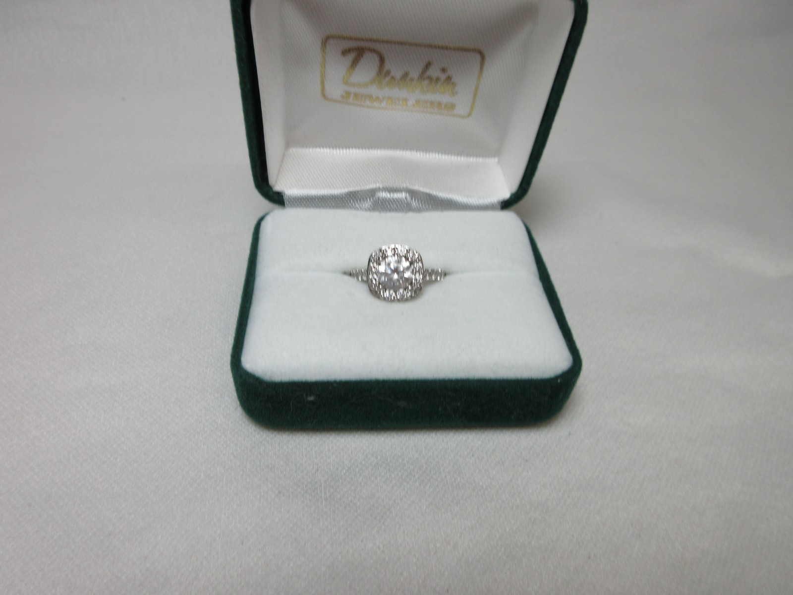 GABRIEL & COMPANY 14K SOLID WHITE GOLD & NATURAL DIAMONDS ENGAGEMENT RING