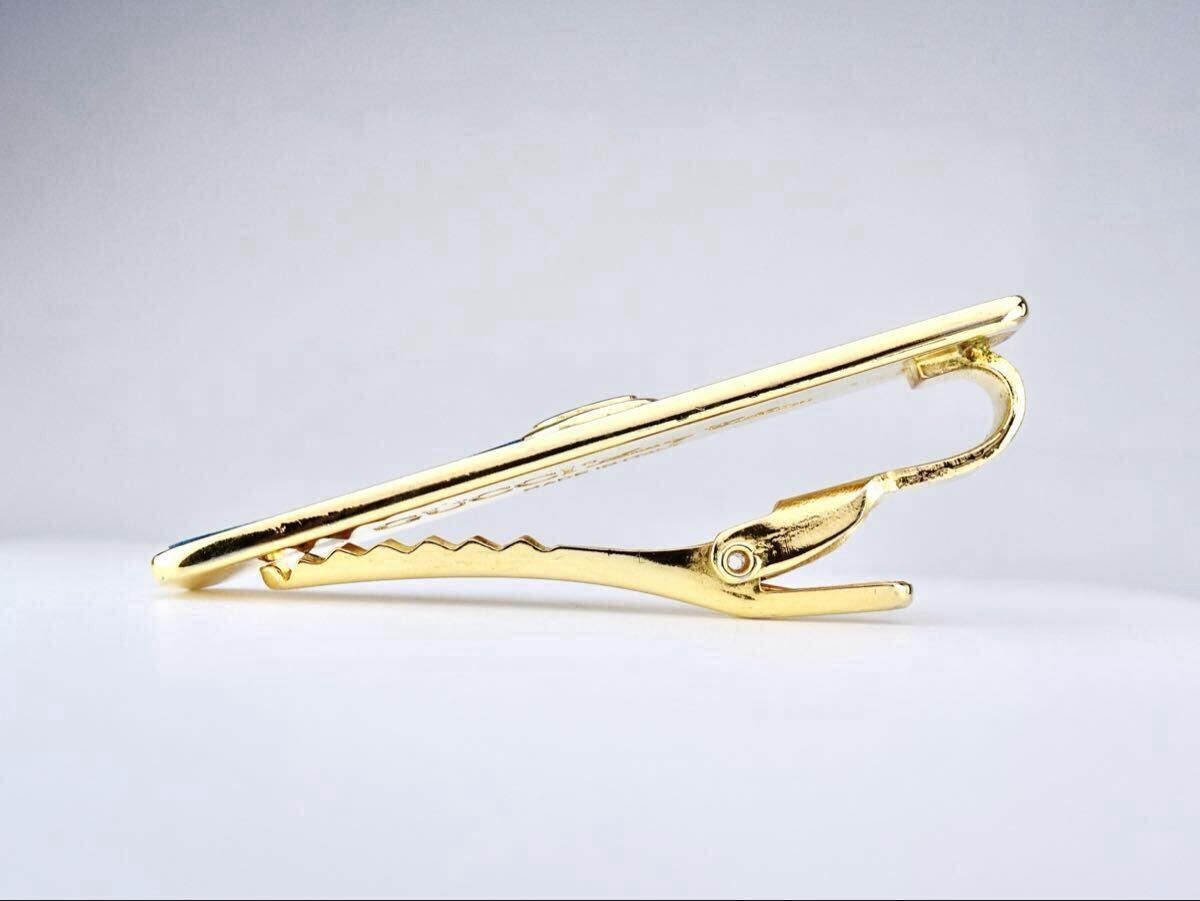 GUCCI Blue Cloisonn Enamel Gucci Tie Pin Tie Bar 7 7 336