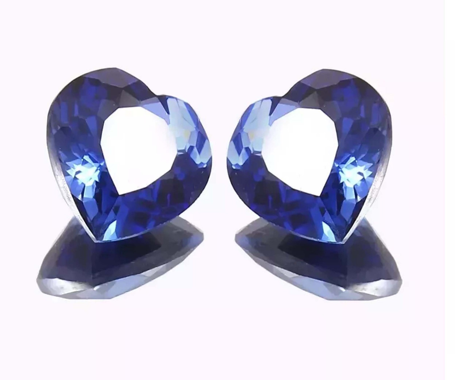 8.00 Carat Natural Blue Sapphire Heart pair IGL Certified Loose Gemstone D26