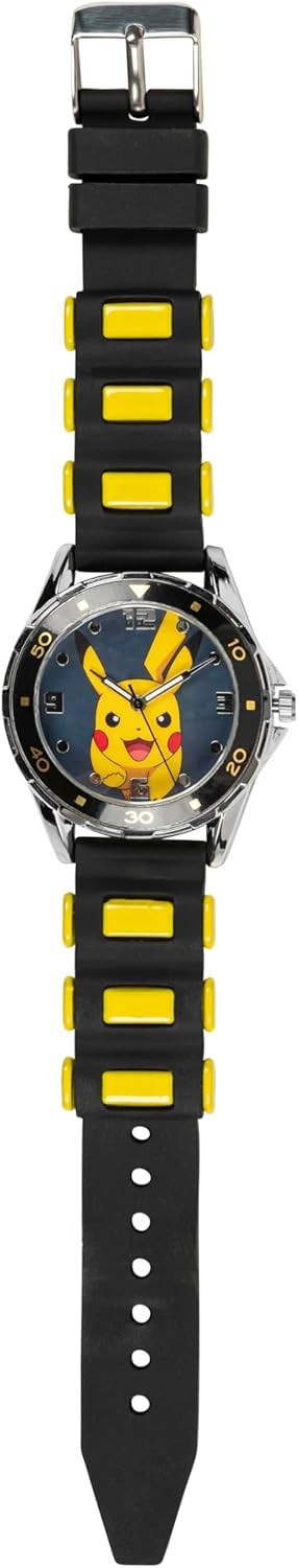 Accutime Pokemon Pikachu Analog Quartz Watch for Kids Boys Girls Adults